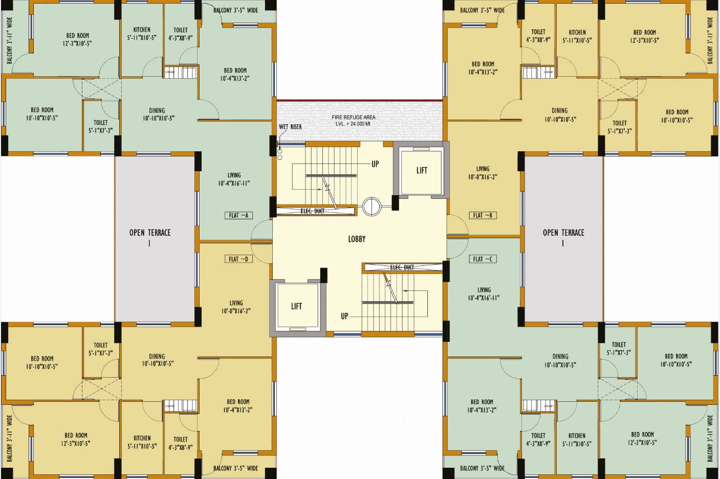 Block 41 Typical  Floor Plan